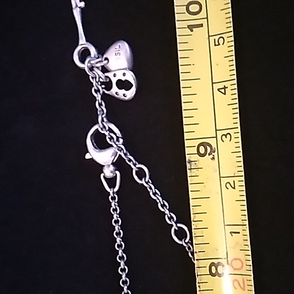 Silver Bird and Rhinestone Necklace - Picture 4 of 6